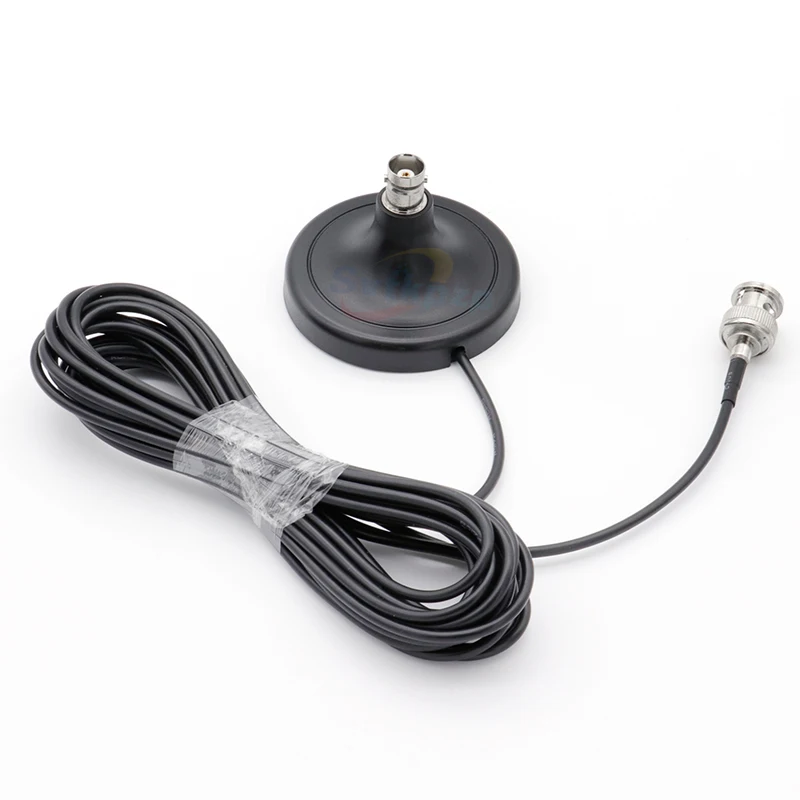 Q9 BNC Connector Magnetic Sucker Antenna for Wireless Microphone 5dB Gain Signal Amplifier with Extension Cable 590MHz to 860MHz