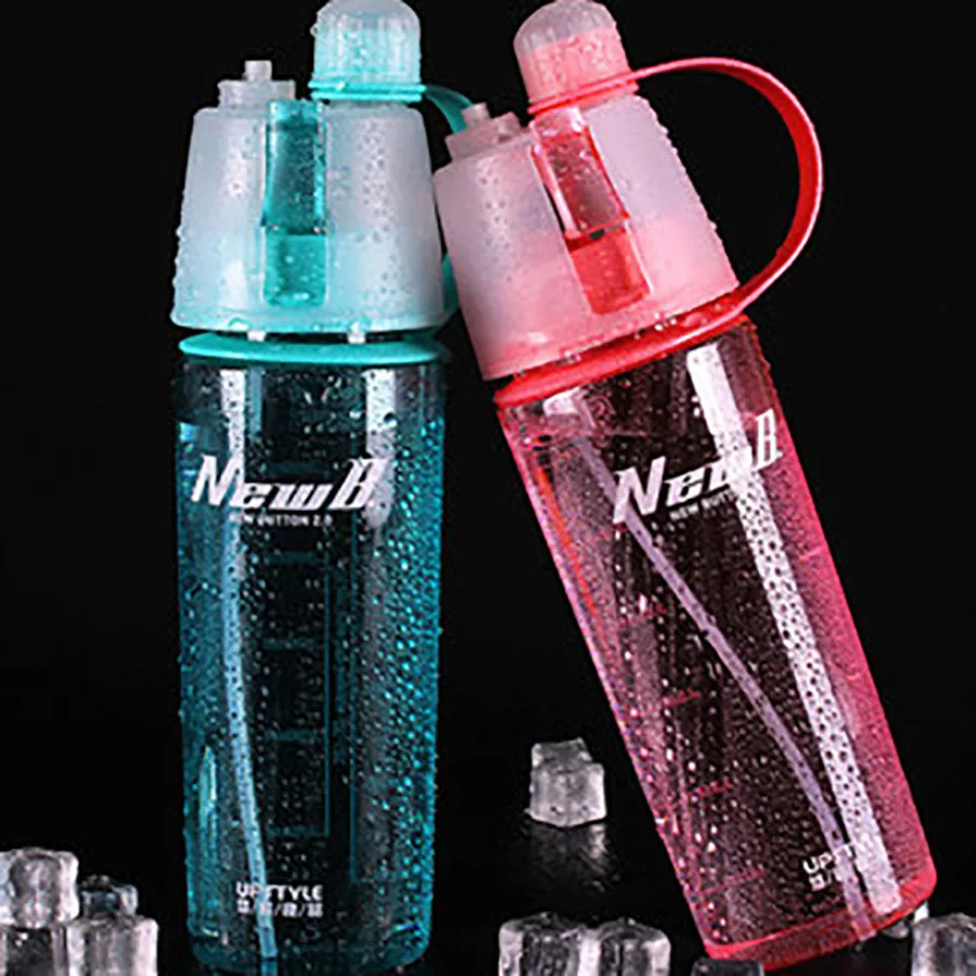 Соломенные бутылки для воды отдых пластиковая бутылка спрей Спортивная питьевой