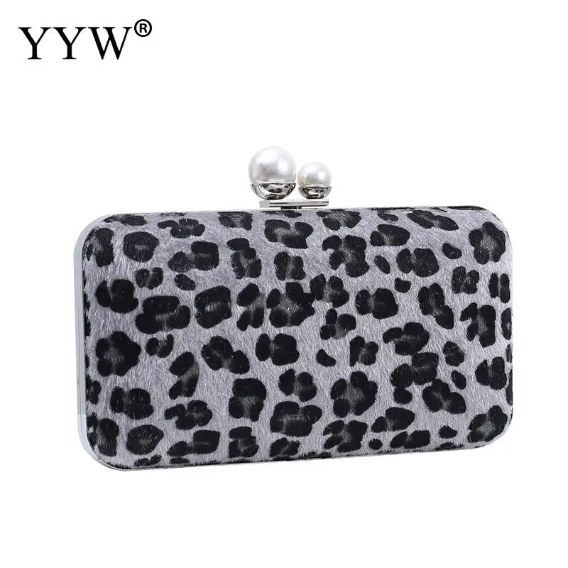 

Women Leopard Print Clutch Bag Luxury Evening Purse With Pearl 2019 Fashion Crossbody Shoulder Bags For Female Sac Main Femme