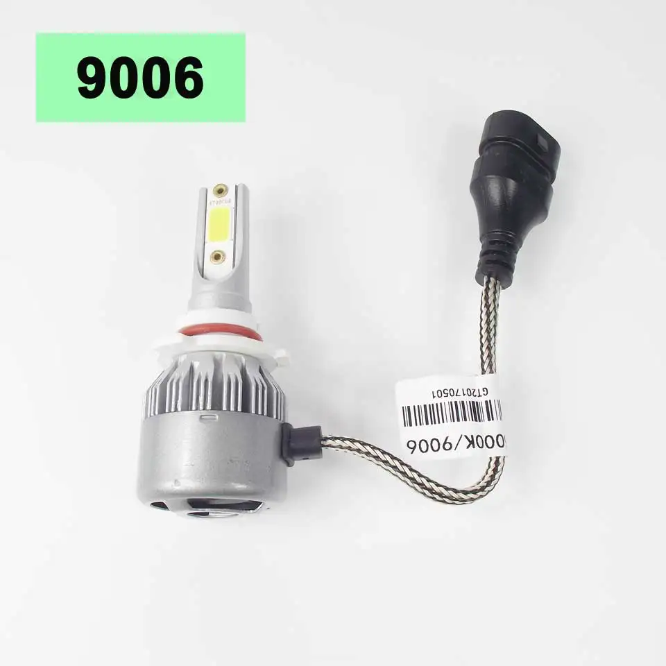 VehiGo 72 Вт COB H7 H1 H4 H3 H11 H8 9005 9006 9007 9012 880 C6 светодиодный налобный фонарь светильник золотой автомобилей головной светильник лампы 3000 6000 ксеноновая лампа