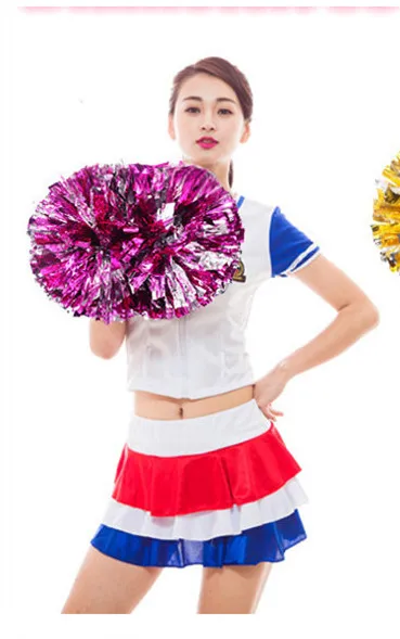 Бесплатная доставка голубой все звезды первый абзац помпон для чирлидинга