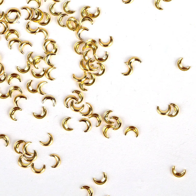 1 упак./лот 3D сплав украшения для дизайна ногтей Золотая серебряная Луна DIY