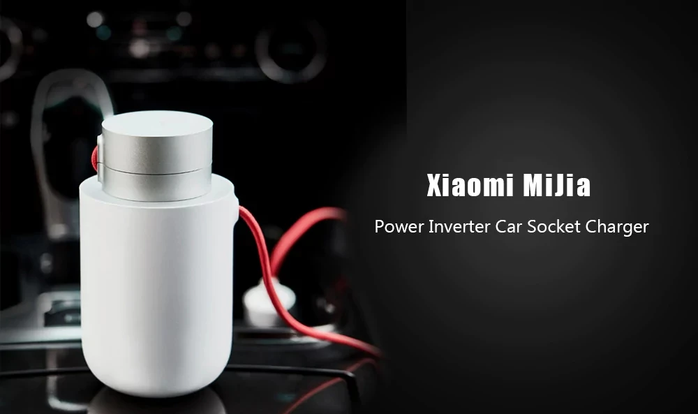 Портативный автомобильный преобразователь мощности Xiaomi Mijia 100 Вт, 12 В постоянного тока в переменный ток, 220 В, с двумя usb-портами 5 В/А, автомобильное зарядное устройство 2
