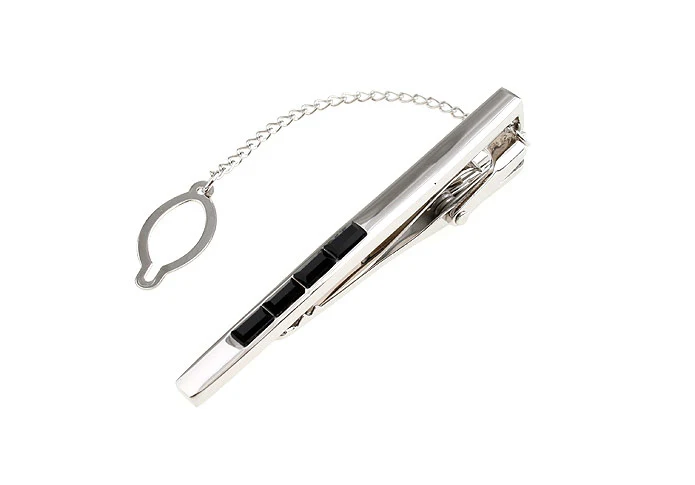 Бесплатная доставка мужские Зажимы для галстука ювелирные изделия черные с