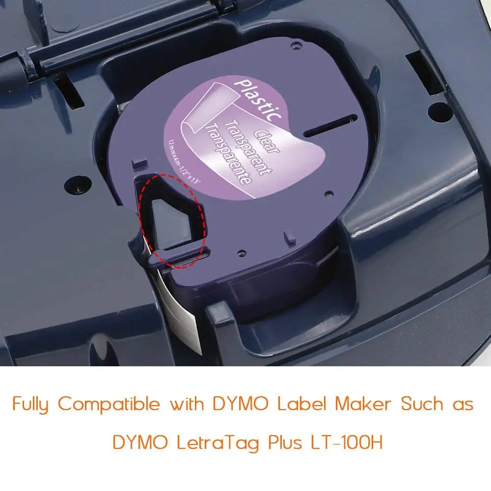 Compatible Dymo D1 LetraTag Tapes 3 Pack Combo Set 12mm*4m Plastic Label Tape LT 91331 91332 16952 For Printer Maker | Компьютеры и