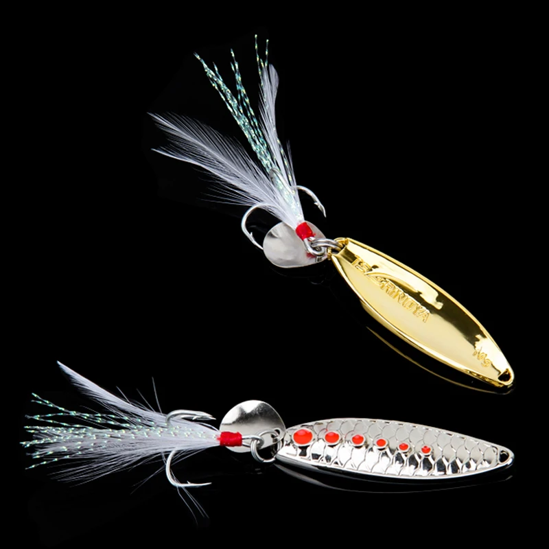 TSURINOYA Metal Spoon Bait 10g/15g/20g Hard Gold Silver Fishing Spinner Pesca Peche Wobblers | Спорт и развлечения