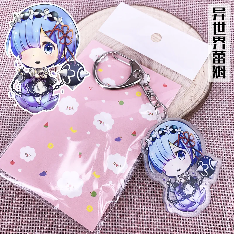 Re Life in a different world от zero акриловый брелок Emilia Puck фетр Ram Beatrice Подвески Брелок для косплея окружающий подарок