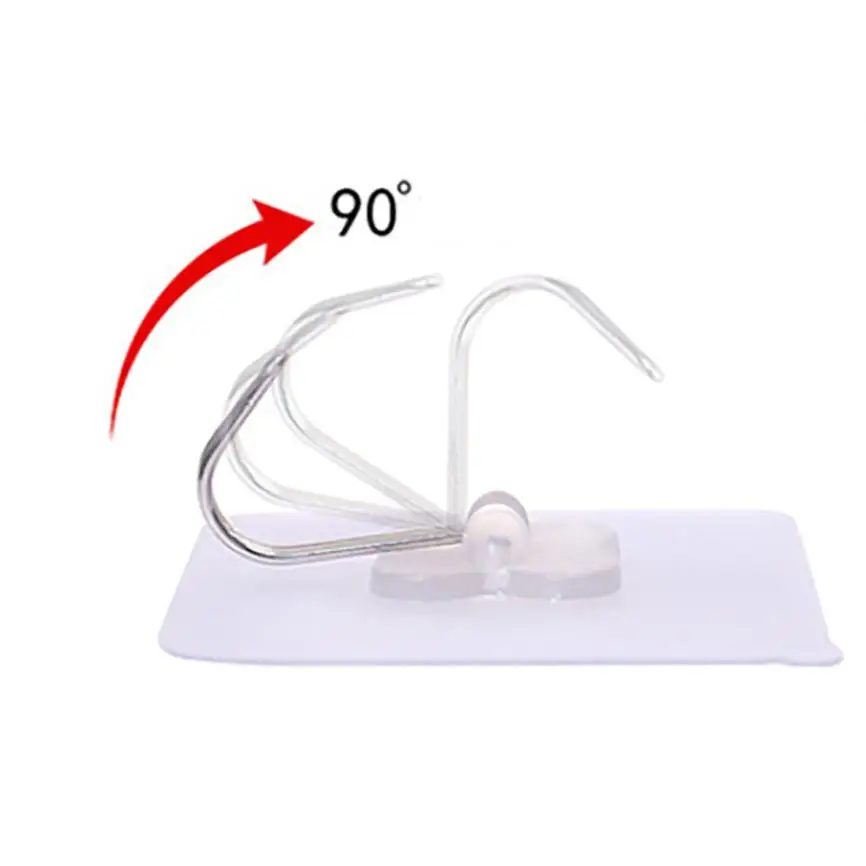 4 шт. крепкая прозрачная присоска крючок присоски Настенные Крючки вешалка для