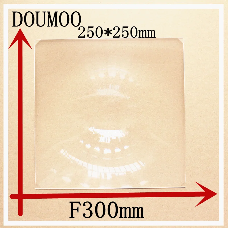 

1 PCS free shipping Fresnel Lens square 250*250 MM Focal length 300 mm Concentrated amplification square fresnel lens solar