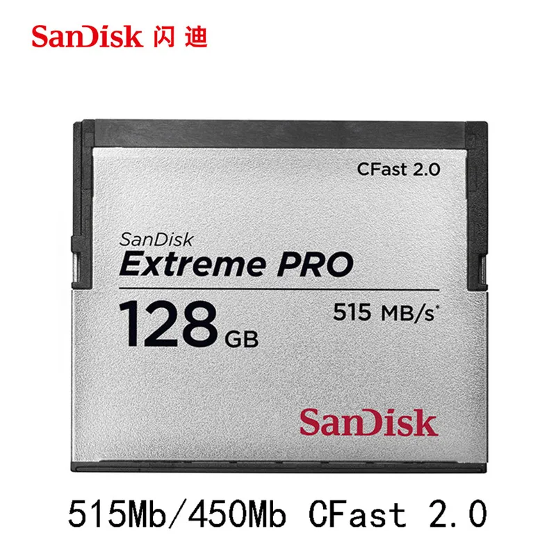 CFSP-128G SanDisk Экстремальный Pro CFast2.0 CF карта 128 Гб 64 Гб 515MBS карта памяти 64 128 Гб флэш-карты памяти Carte Memoire CF для камеры - Емкость: CFSP-128G