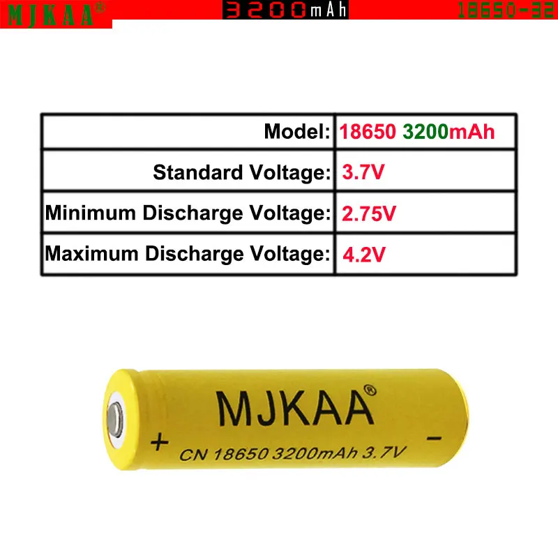 4 шт. MJKAA 18650 батарея + 1 слота зарядное устройство литий ионный 3 7 в аккумуляторная