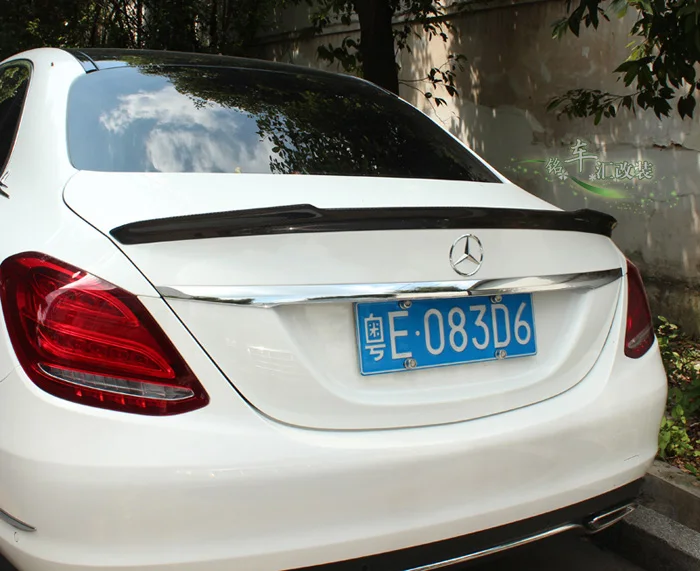 Для Mercedes BENZ W205 спойлер из углеволокна 4 Двери Седан FD стиль C180 C200 C260 хвост крыло для w205