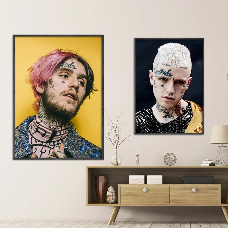 Настенный постер NOOG Lil Peep настенные картины в стиле хип-хоп плакаты и принты на