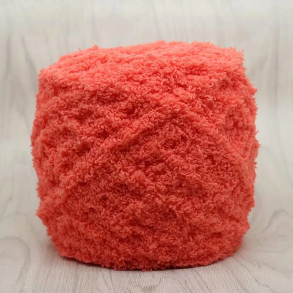 100 г теплая и мягкая натуральная ручная тканая шерсть 3PLY коралловый кашемир Плюшевые Пушистые пряжа тканевая лента шерстяная шапка пряжа - Цвет: 11