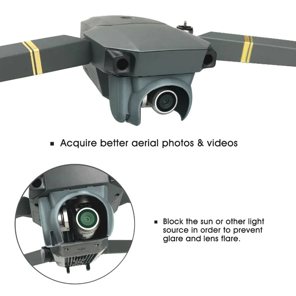 Защита для объектива DJI Mavic Защита от солнца защита от бликов защита для камеры Mavic Pro бленда для объектива Защита от бликов для DJI Mavic Pro
