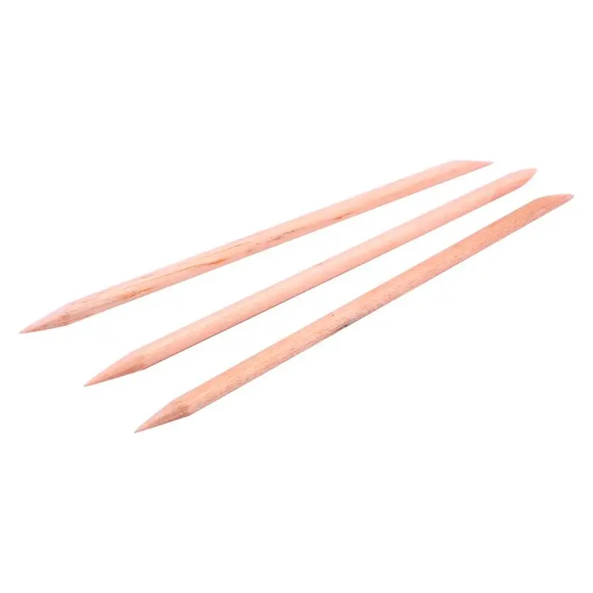 20 шт. Маникюрный Инструмент для удаления кутикулы с оранжевой деревянной палкой