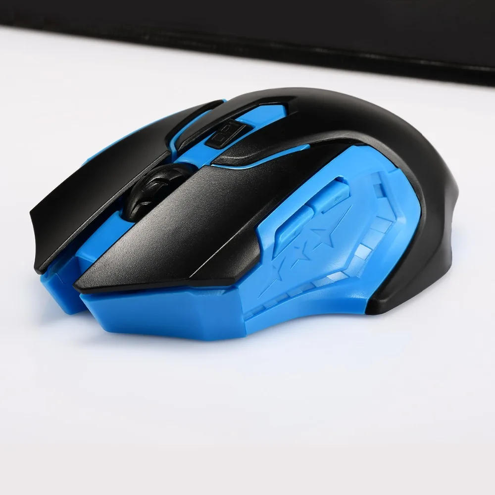 3D Cool 2,4 GHz оптическая беспроводная мышь 1200 dpi 6 клавиш Игровые Мыши для компьютера 10 метров пластиковая синяя черная беспроводная мышь