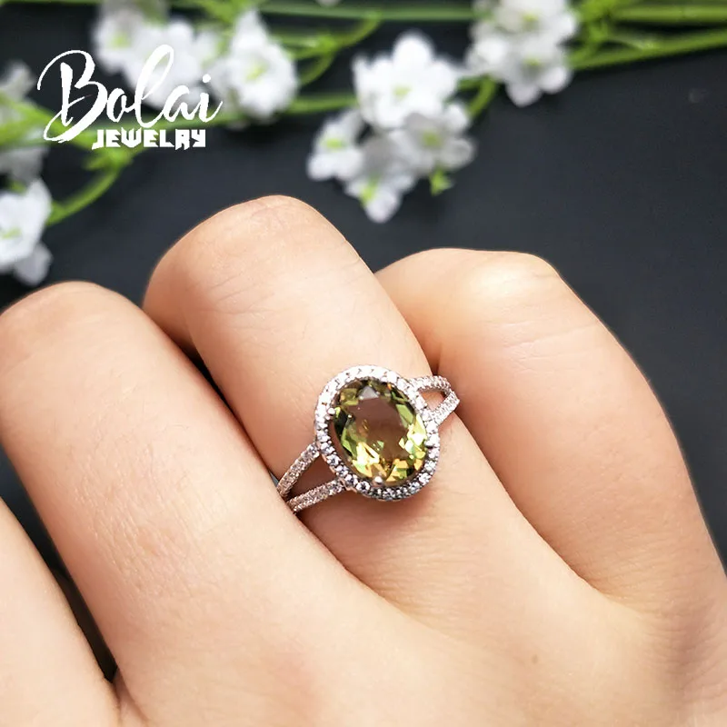 Bolaijewelry, Zultanite, женские кольца, 925 пробы, серебро, создан, цвет, меняющий драгоценный камень, повседневная одежда, хороший подарок для жены