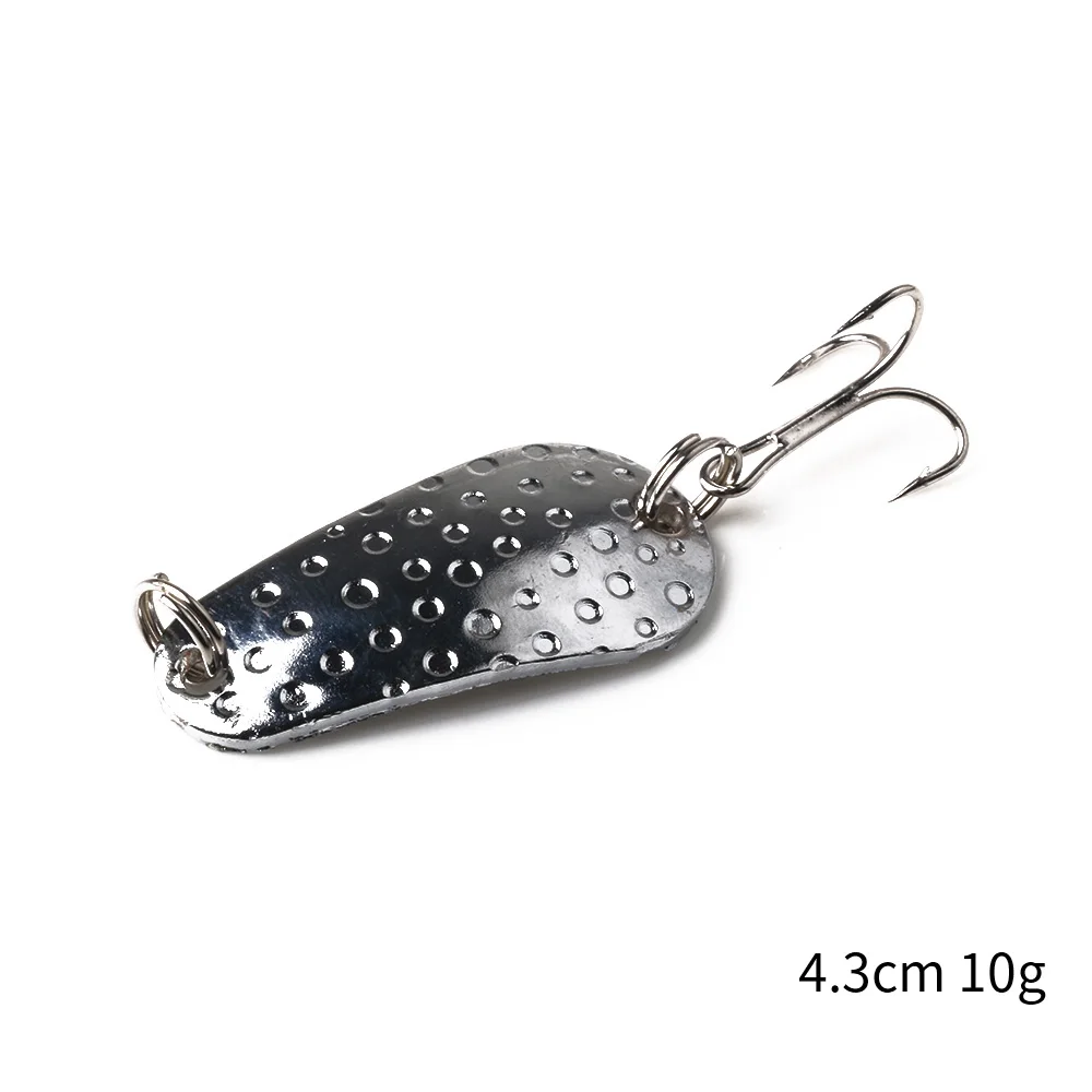 1pcs Metal Spinner Spoon Fishing Lure Hard Baits Gold /Silver Sequins Noise Paillette Treble Hook Tackle 10/10.5/14/16.5/20g