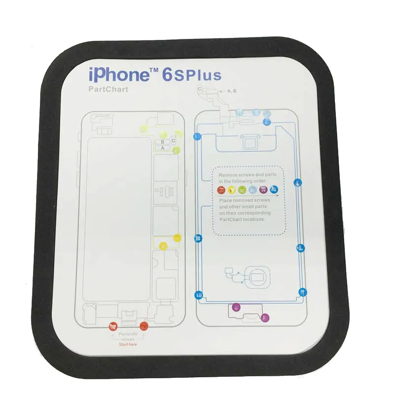 12 шт. Профессиональный направляющий коврик для iPhone XsMax XR XS X 8P 8 7P 6 6s 6p 6s p Магнитный винт Хранитель диаграмма коврик для ремонта телефона инструменты