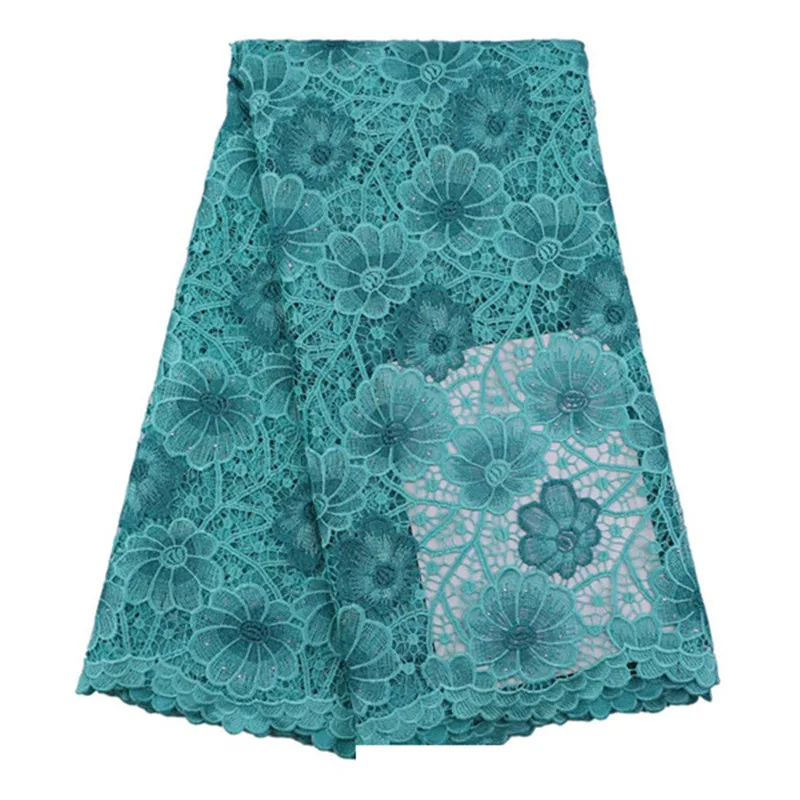 Высокое качество водорастворимым шнур Вышивка африканский гипюр Кружево ткань