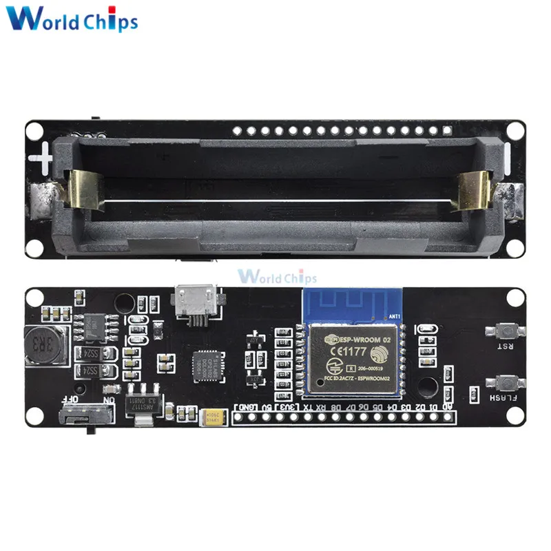 Для WeMos D1 Esp-Wroom-02 материнская плата ESP8266 Mini WiFi Nodemcu модуль 18650 зарядки аккумулятора макетная плата Nodemcu PWM IEC