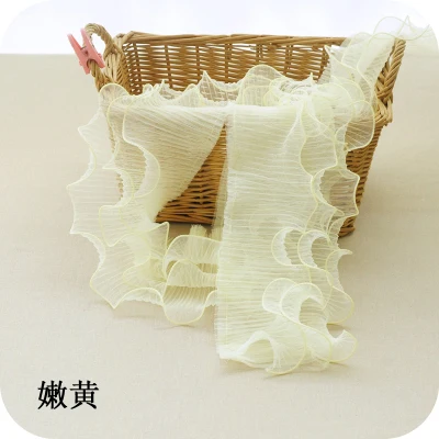 5 ярдов/лот черный белый цвет 3 Слои рюшами детские носки с кружевом отделкой