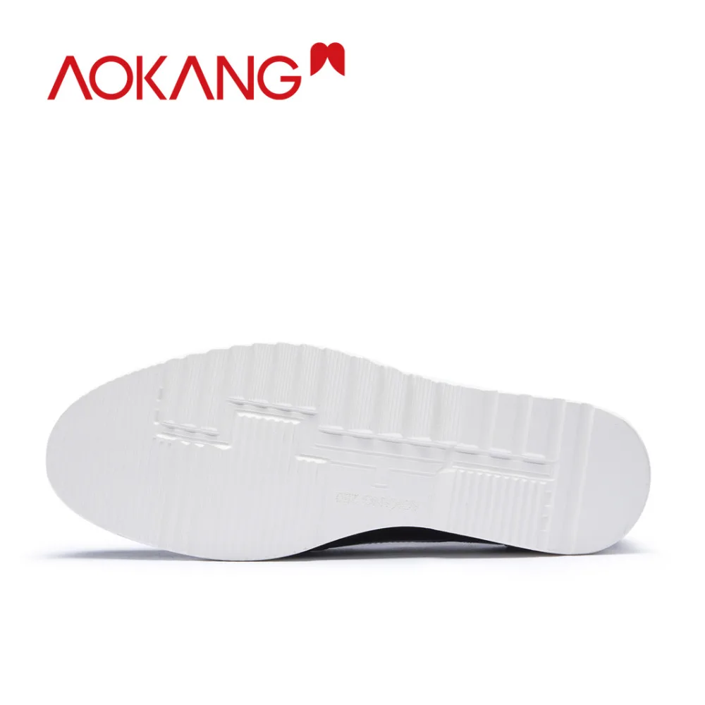 AOKANG/Новое поступление; Мужская обувь из натуральной кожи; Мужская обувь высокого качества с перфорацией типа «броги»; комфортные классические туфли