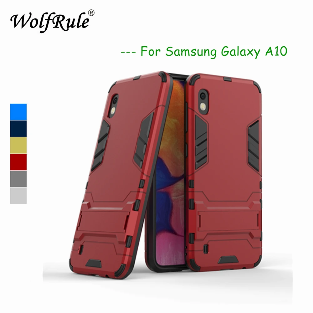 

Чехол для Samsung Galaxy A10, мягкий резиновый + пластиковый чехол с подставкой для Samsung A10, чехол для телефона, чехол для Galaxy A10 SM-A105F