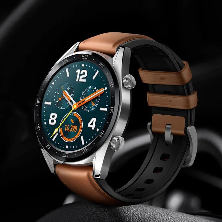 Смарт-часы huawei GT с поддержкой gps NFC, срок службы батареи 14 дней, 5 АТМ, водонепроницаемый трекер сердечного ритма, спортивные часы для Android iOS