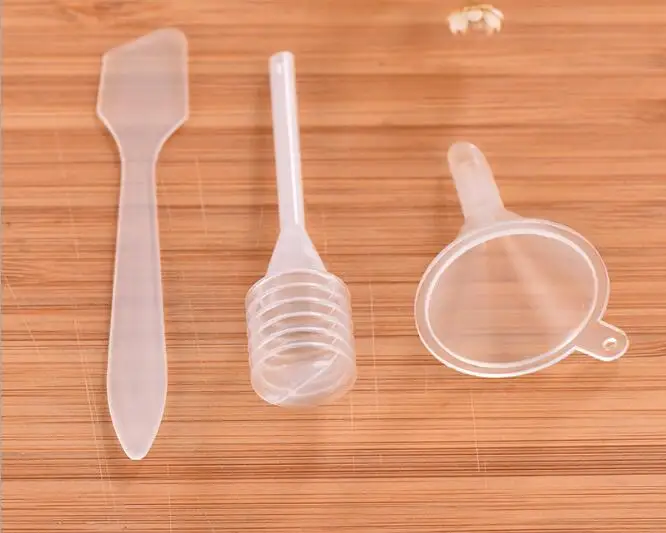 3 шт./компл. мини Пластик маска для лица Stick ложка DIY Воронка флакон-капельница шпатели Совок косметическая упаковка инструменты