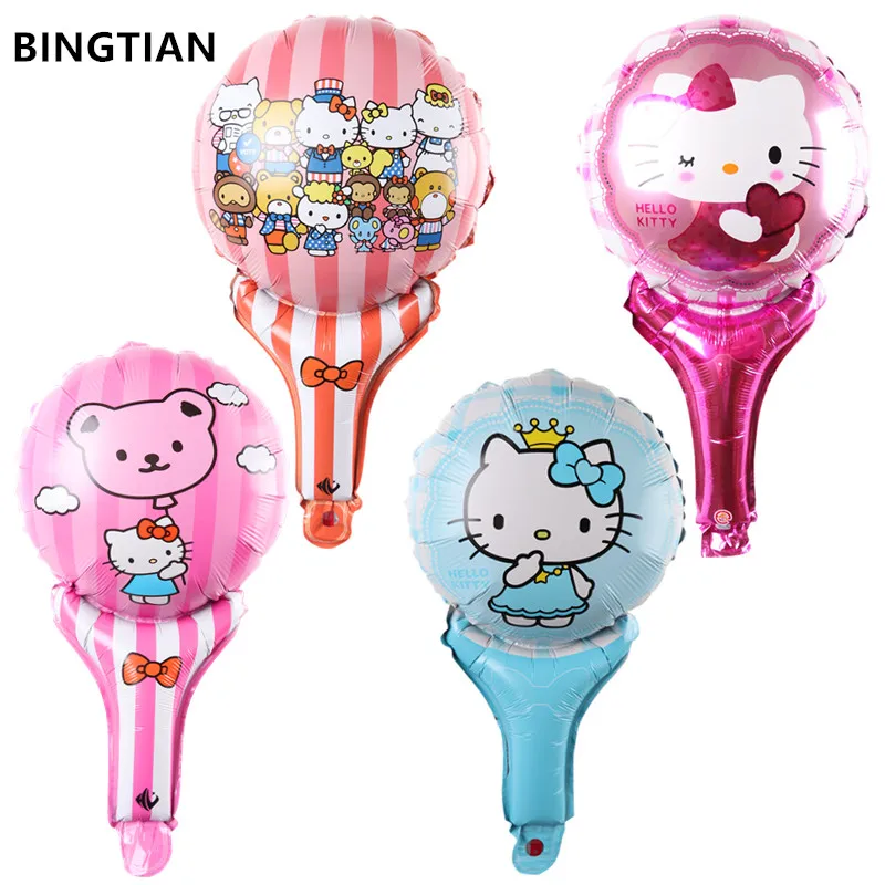 Bingtian рисунок Hello Kitty Ручной Придерживайтесь шары День рождения украшение шар