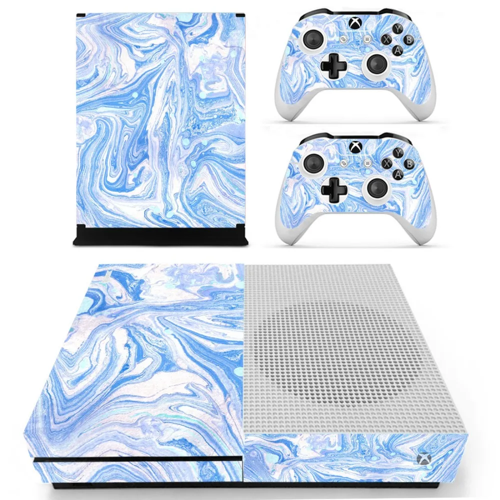 Наклейки в полоску Vinly Skin для XBOX One S консоли с двумя беспроводными контроллерами |