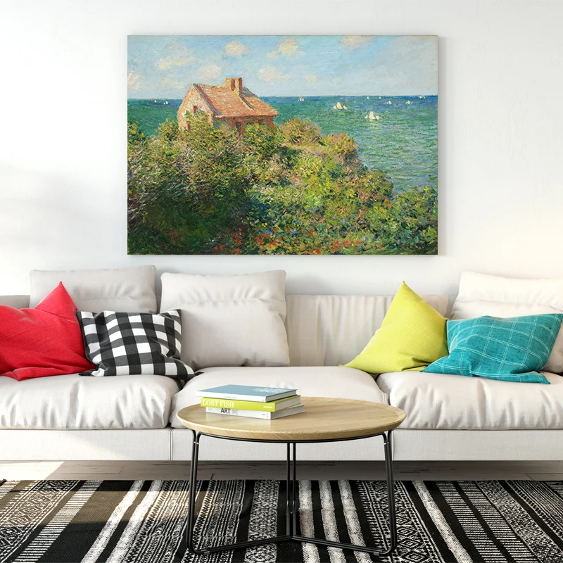 Картина на холсте с морским пейзажем Monet Impression винтажные современные плакаты и