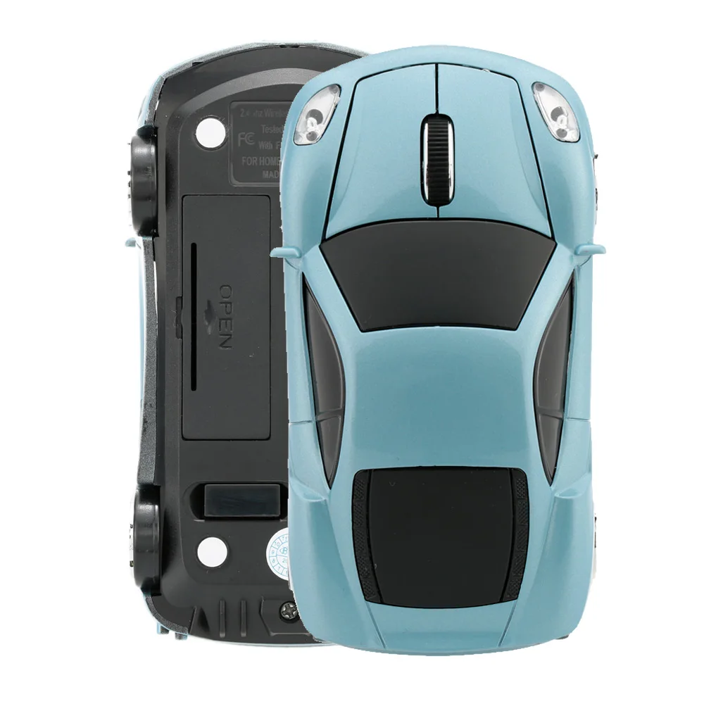 Игровая мышь геймерская в форме гоночного автомобиля беспроводная 1000 точек/дюйм