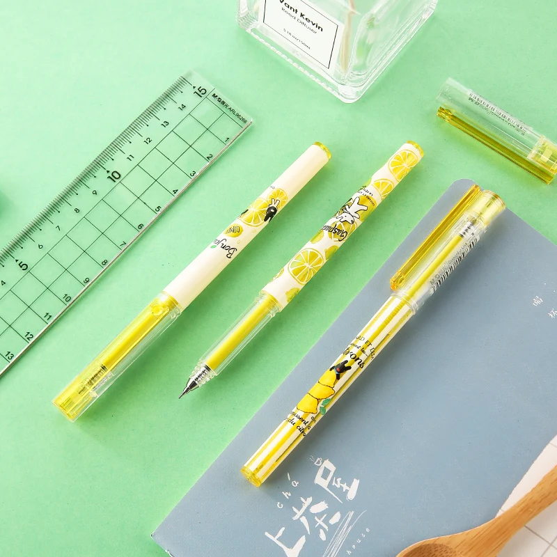 Ручка для офисов и школ 0 5 мм черные гелевые чернила Пластиковые кавайные ручки