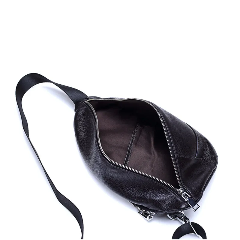 Мужская нагрудная сумка высокого качества из натуральной кожи мужская через