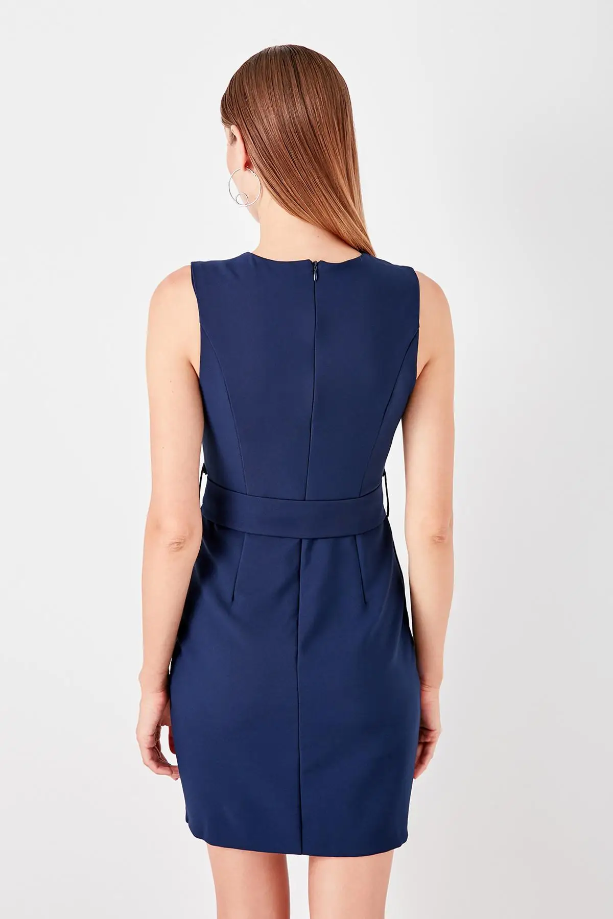 Платье Trendyol Navy Kemerli TWOSS19EL0361|Женские платья| |