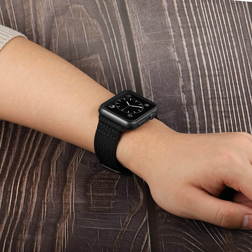 Подлинный нейлоновый ремешок для часов iWatch Apple Watch 5 4 3 2 1 44 мм 40 мм 42 мм 38 мм спортивный ремешок стальной браслет с застежкой