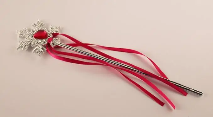 hot pink Пластиковая сказочная принцесса Серебристая волшебная палочка-лента Снежинка блестки горячая распродажа - Цвет: hot pink