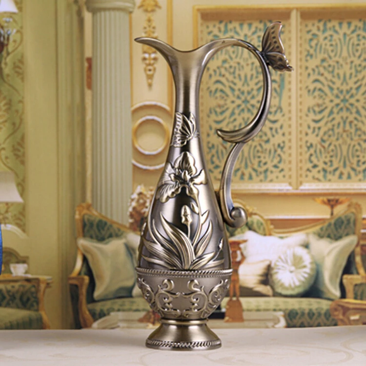 offer green brass metal vase vase high-end European style of the ancient Home Furnishing Hotel model room decoration