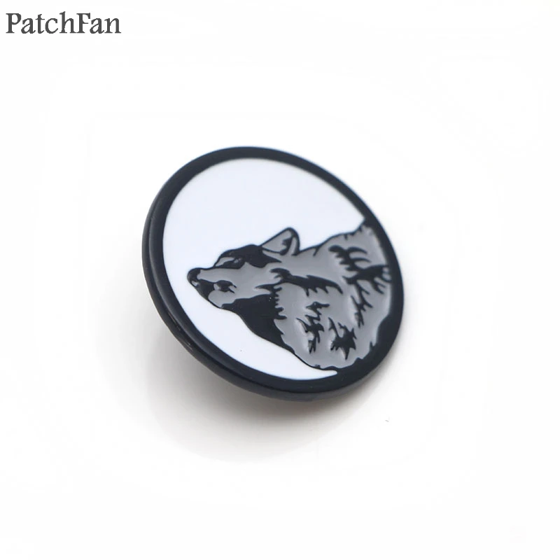 Patchfan Викинги голова Волка цинковая эмаль шпильки трендовая медаль insignia para рюкзак рубашка Броши Одежда значок для мужчин женщин A1658