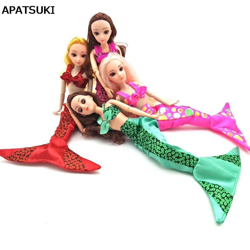 4 цвета костюм для косплея красочная одежда русалки куклы Барби платье