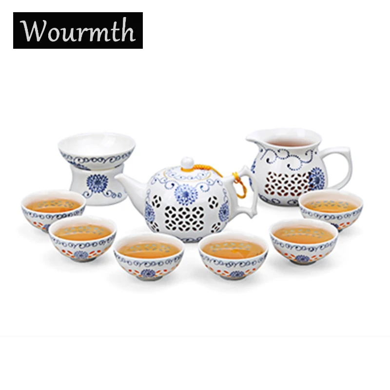 Wourmth 2017 новое поступление керамический чайник gaiwan рыба чайная чашка из фарфора