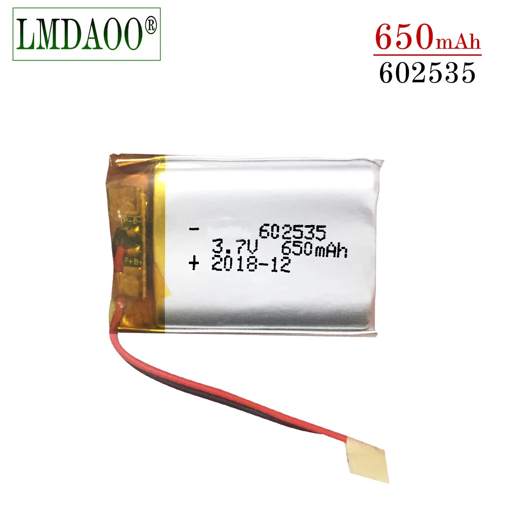 Модель 602535 582535 SP5 3 7 в 650 мА/ч перезаряжаемая батарея для MIO tachograph papago HP F300 F200 F210 QStar A5