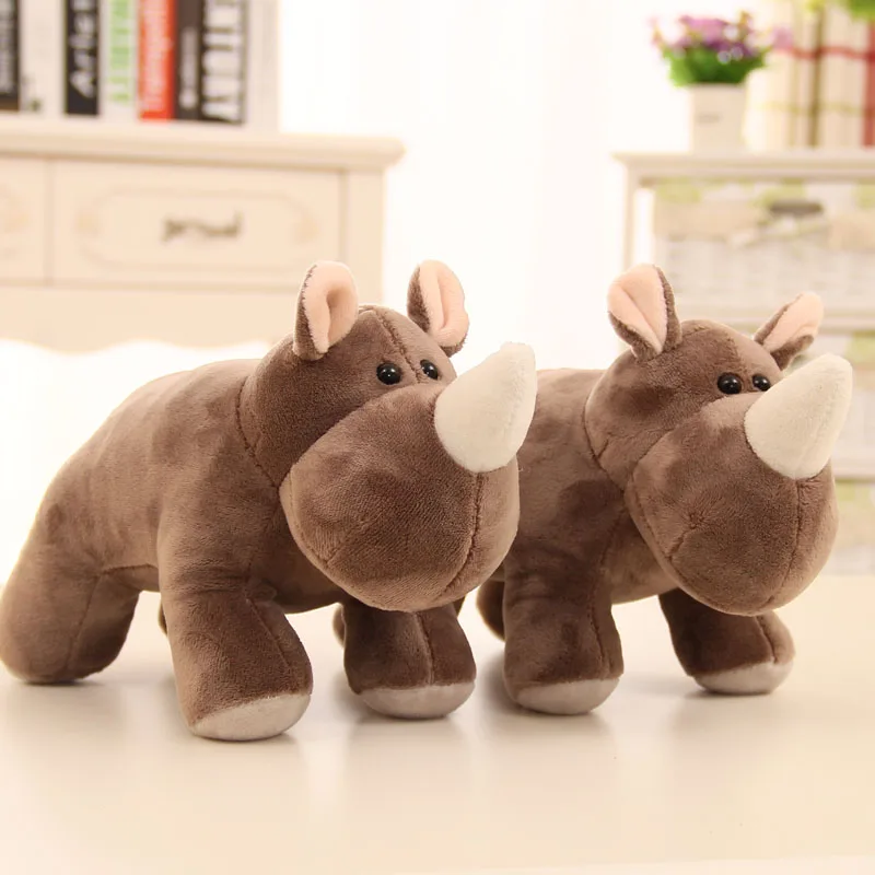 1PC High Quality Simulation Rhinoceros Plush Toy Baby Sleeping Appease Stuffed Toys Doll Kids Christmas Birthday Gift Home Decor | Игрушки и