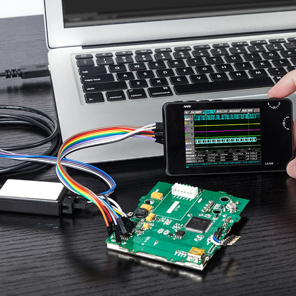 Портативный цифровой мини Осциллограф LA104 USB 2 8 дюйма встроенный Мб флэш памяти 4