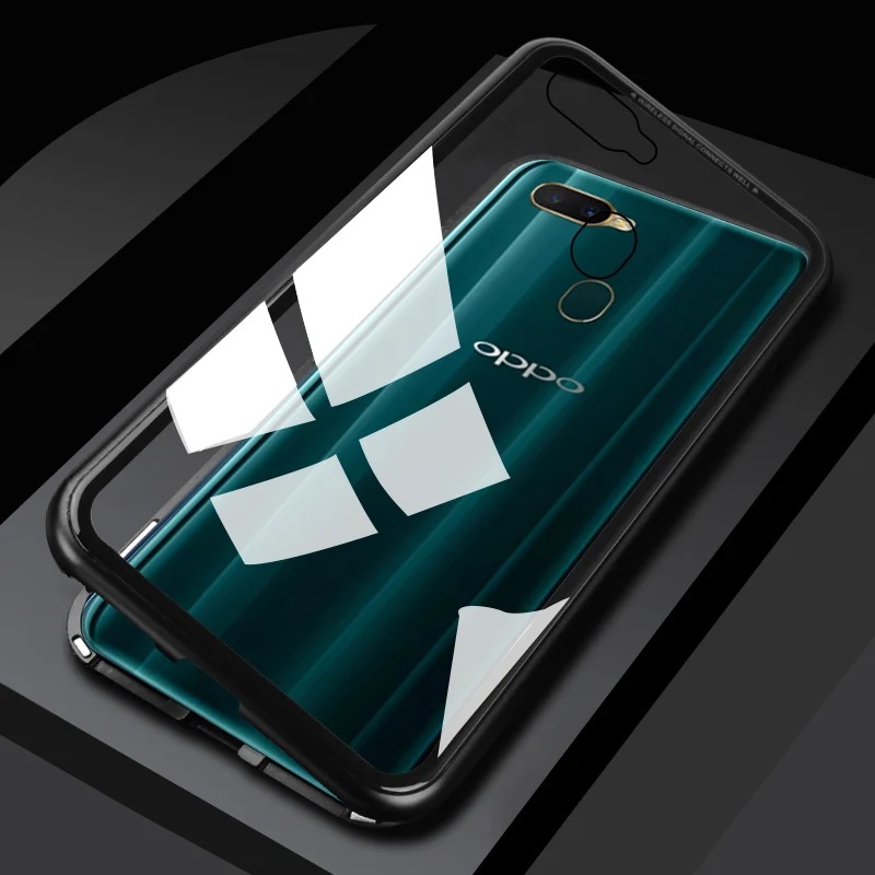 Магнитный чехол для телефона daTTap OPPO AX7 A7 с магнитной металлической рамкой