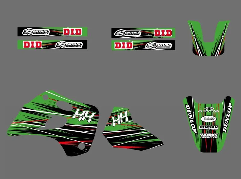 Графика и фоны наклейки Наборы для Kawasaki KX80 KX 80 1994 1995 1996 1997 | Автомобили мотоциклы