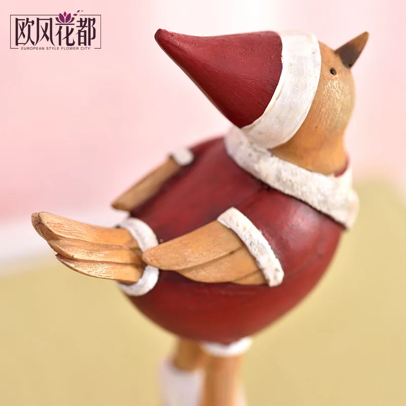 

Europe wind flora American Pastoral cartoon lovely children's room decoration room desktop resin bird ornaments